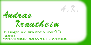 andras krautheim business card